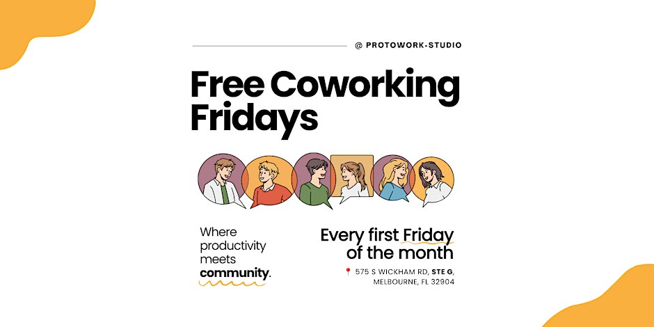 Event image for October Free Coworking Friday @ Protowork•Studio!